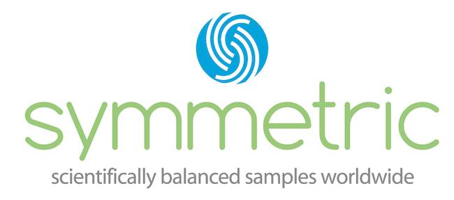 Symmetric scientifically balanced samples worldwide logo.